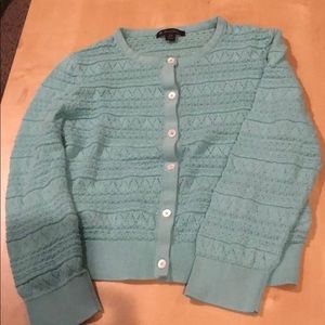 Mint green Brooks Brothers cardigan